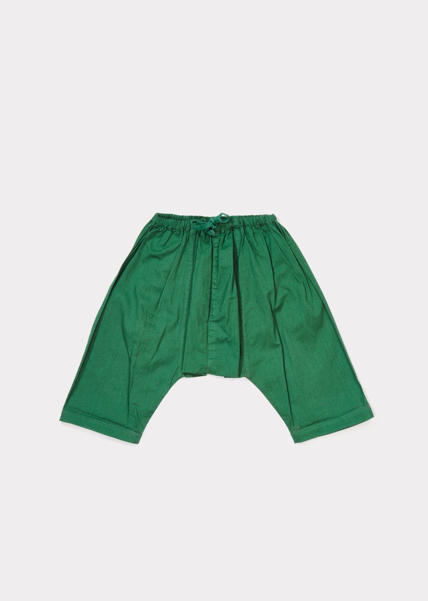 Baby Boys Mid Green Cotton Woven Trousers