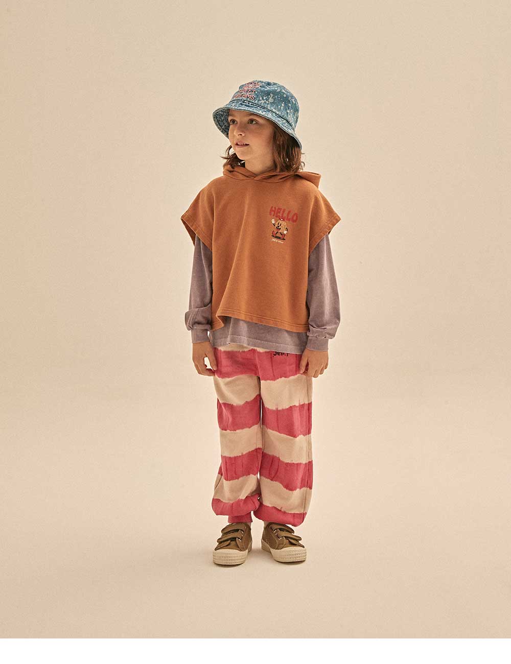 Boys & Girls Brown Hooded Vest