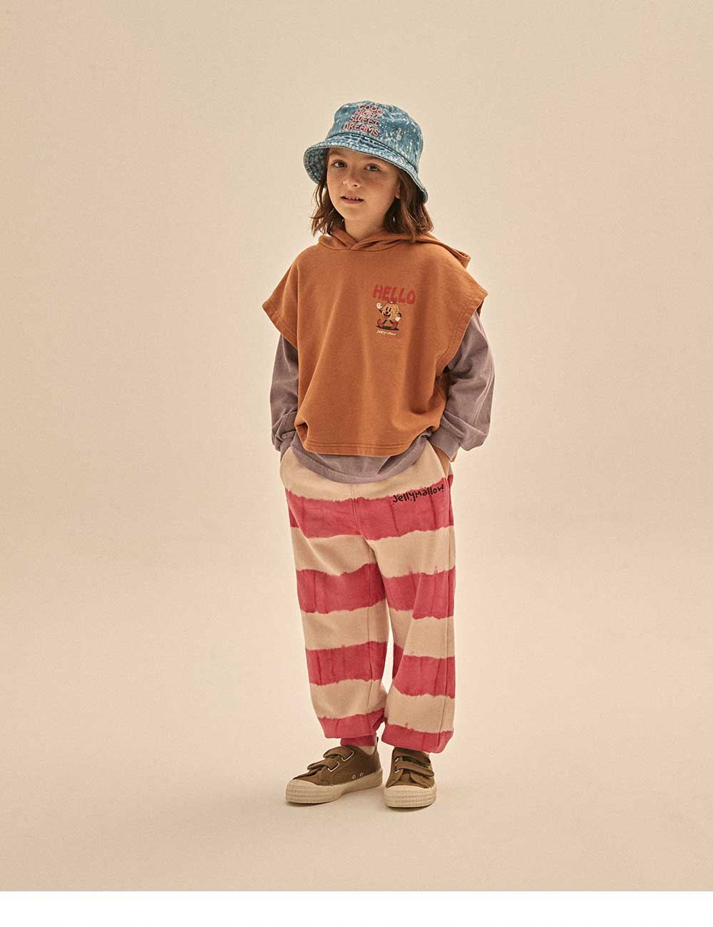 Boys & Girls Brown Hooded Vest