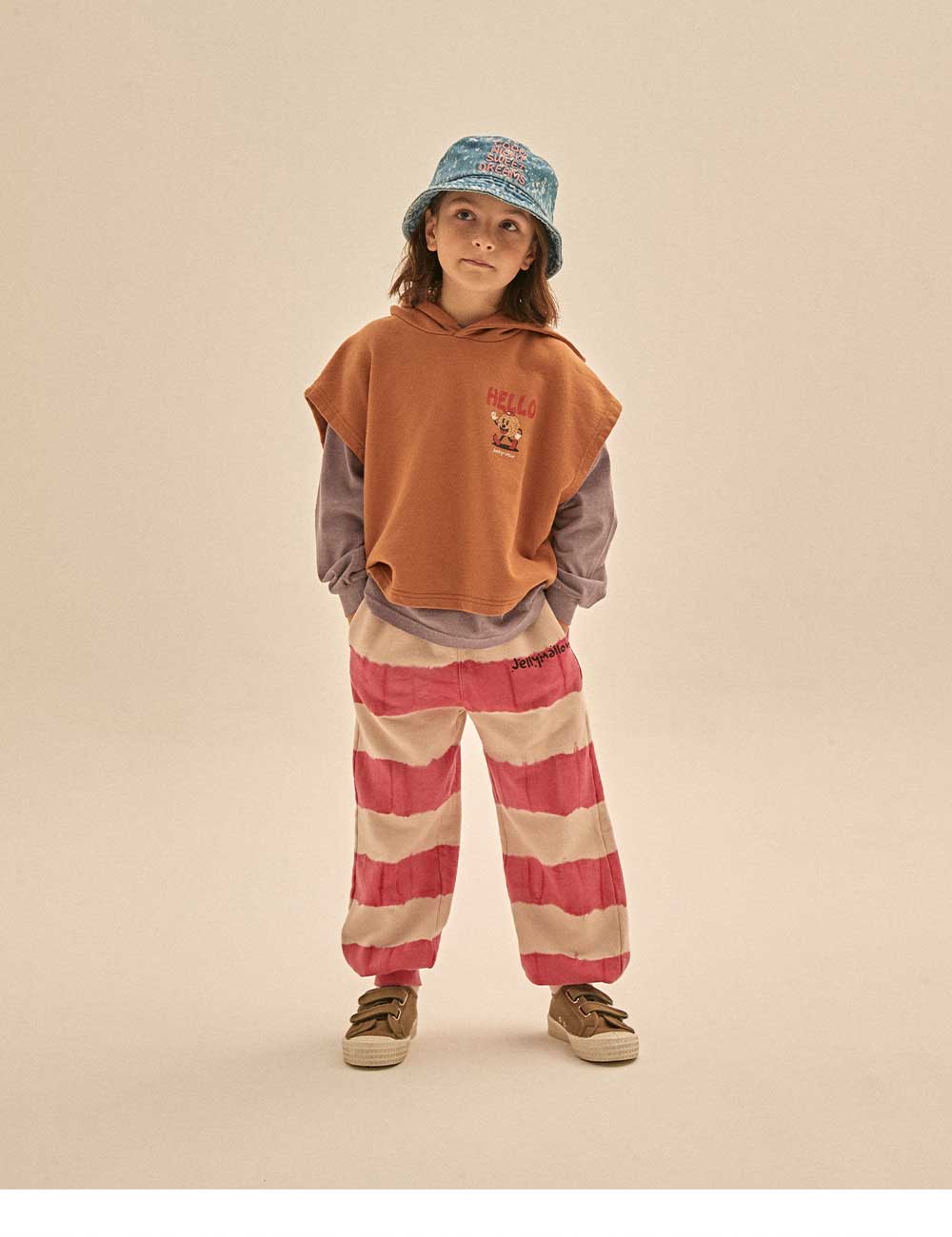 Boys & Girls Brown Hooded Vest