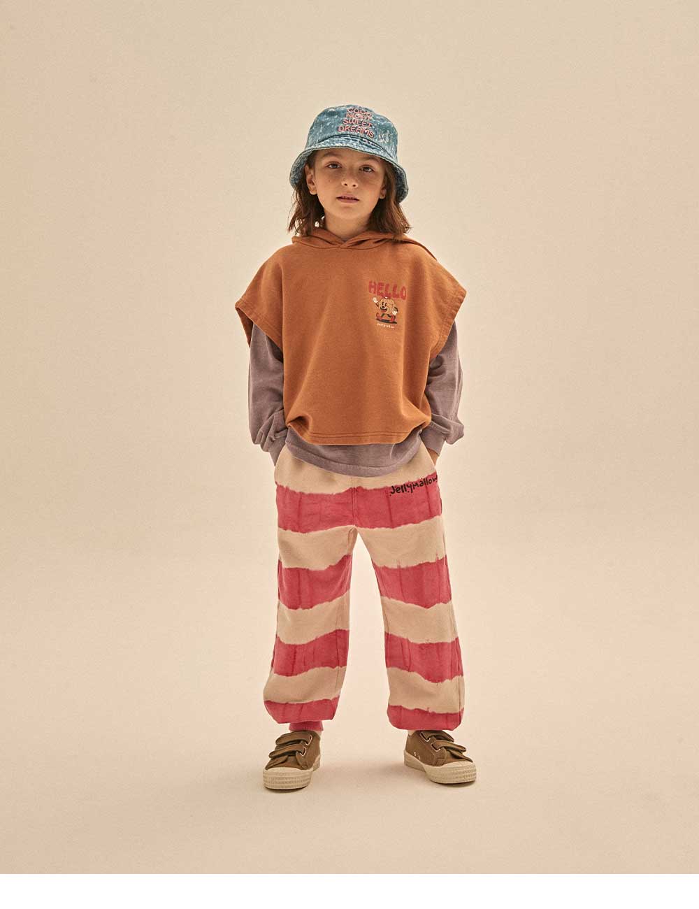 Boys & Girls Brown Hooded Vest