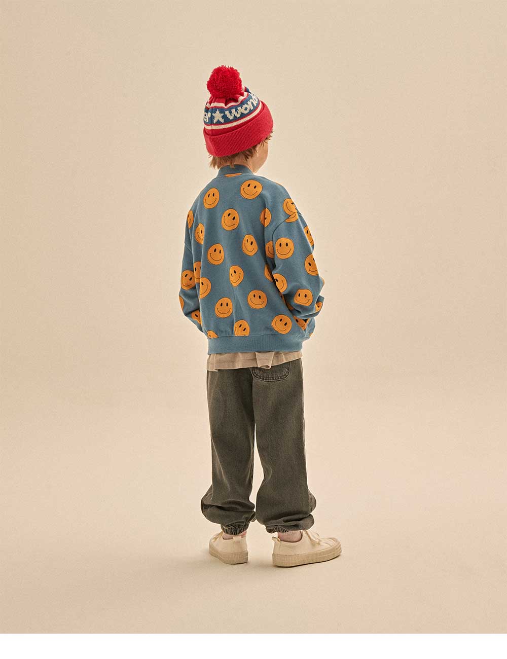 Boys & Girls Black Smile Denim Trousers