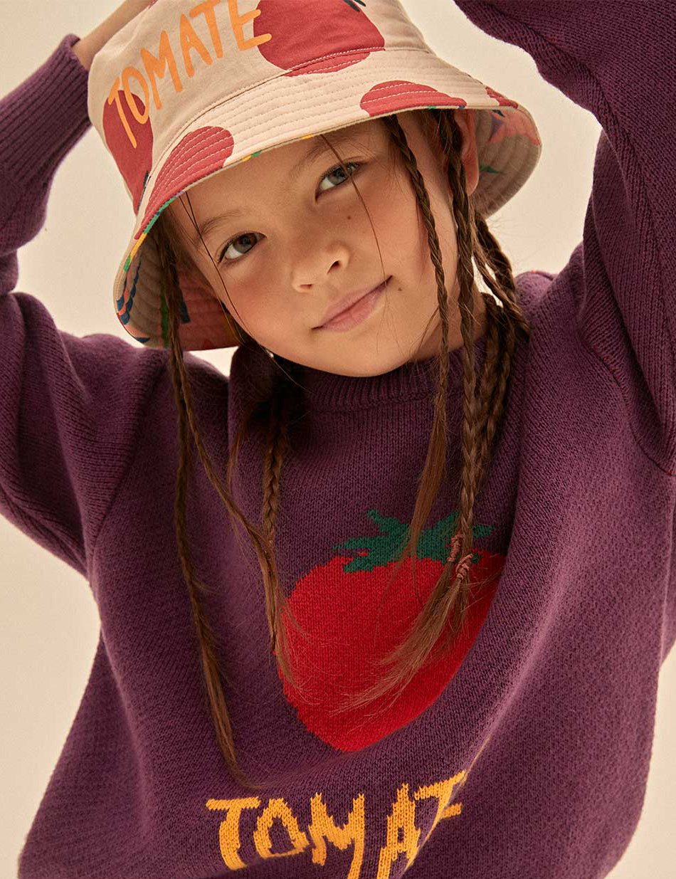 Boys & Girls Beige Printed Reversible Bucket Hat