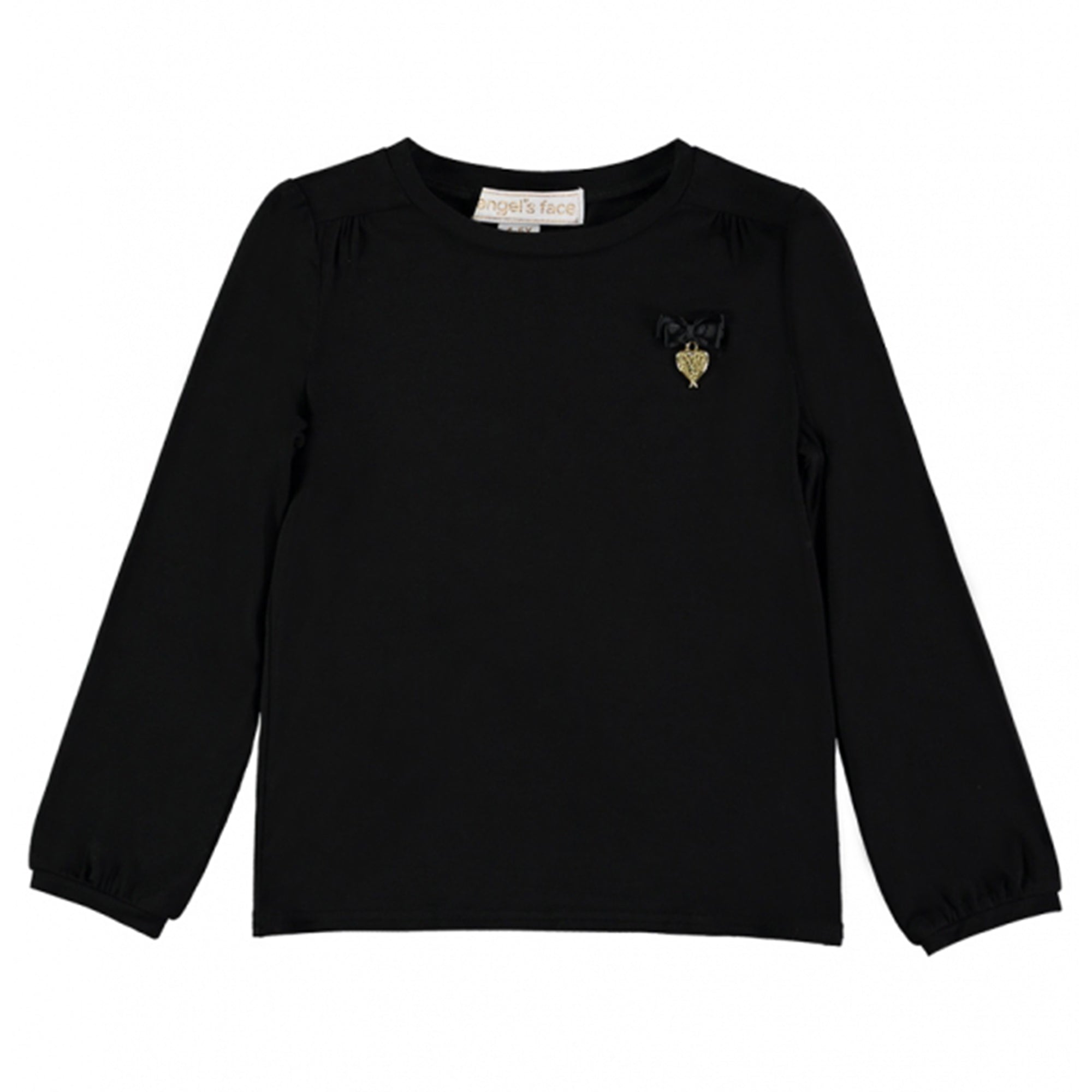 Girls Black Knitted T-shirt