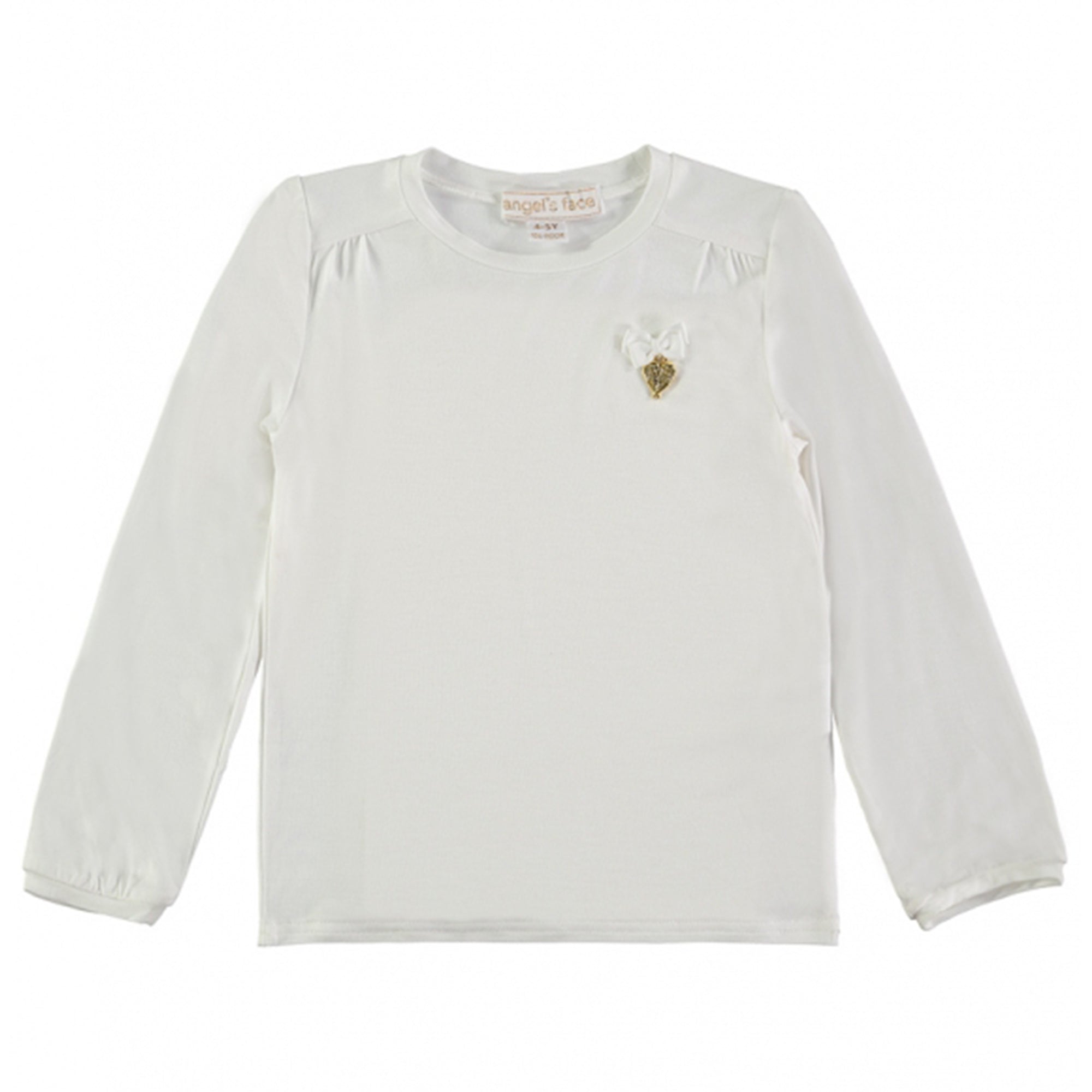 Girls White Knitted T-shirt