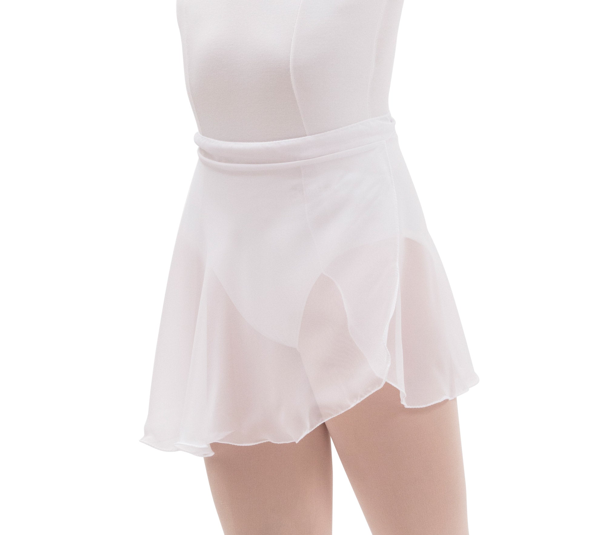 Girls White Chiffon Skirt
