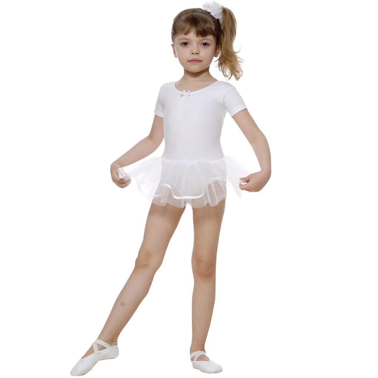 Girls White Ballet Onesies