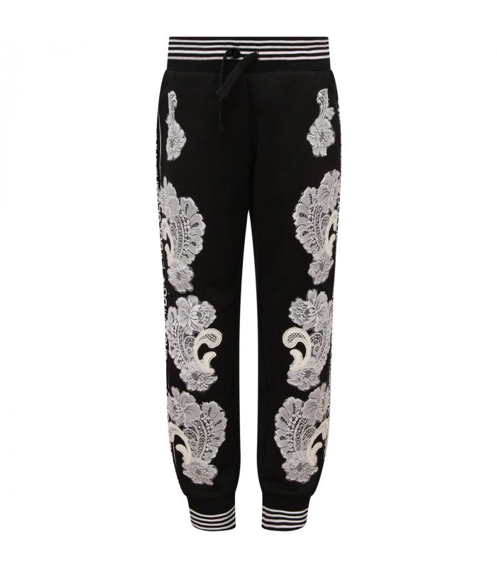 Girls Black Cotton Trousers