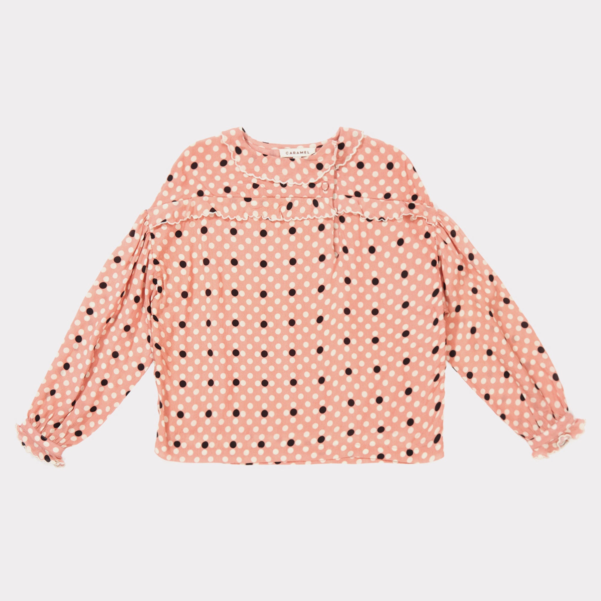Girls Rose Polka Dot Blouse
