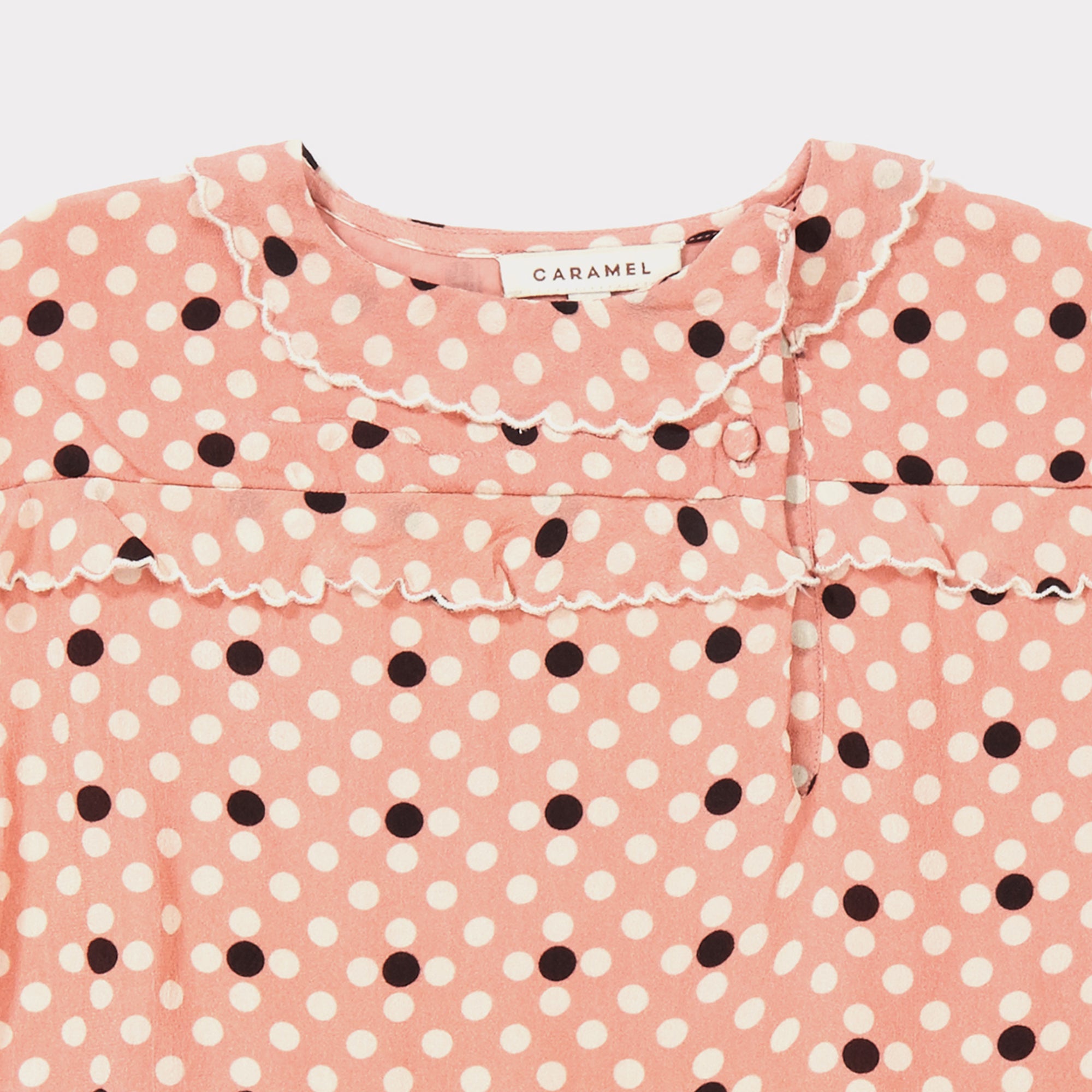 Girls Rose Polka Dot Blouse