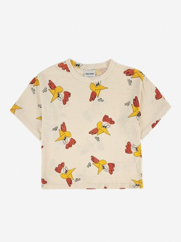 Boys & Girls Beige Cotton T-Shirt