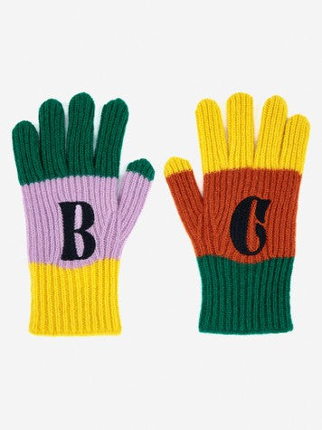 Boys & Girls Green Knitted Gloves