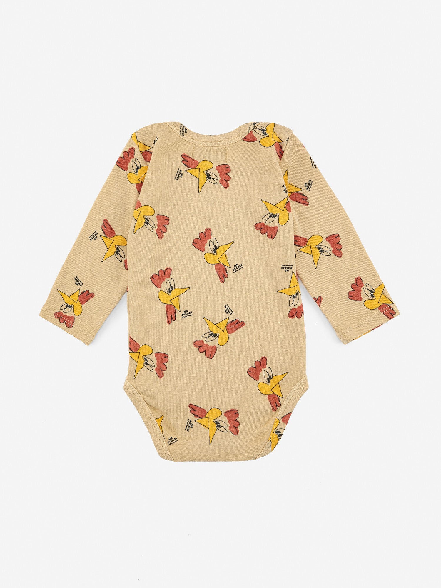 Baby Boys & Girls Beige Printed Babysuit