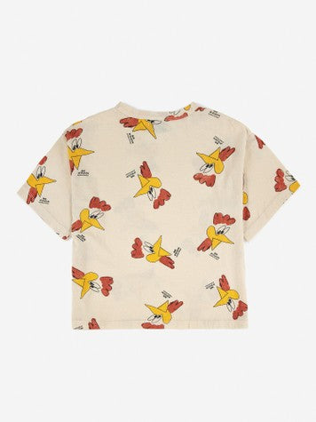 Boys & Girls Beige Cotton T-Shirt