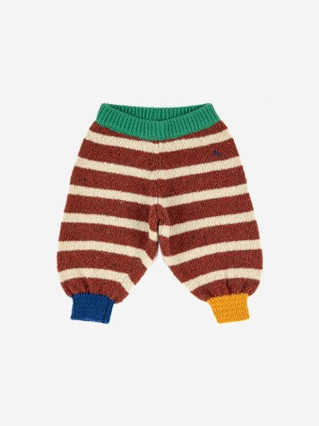 Baby Boys & Girls Brown Stripes Knit Trousers
