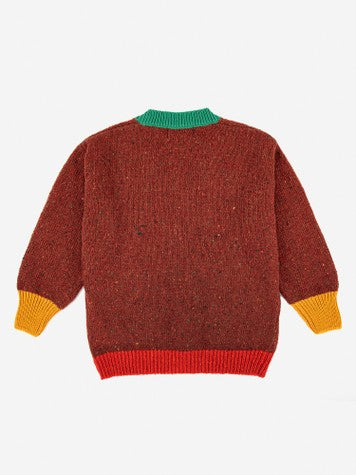 Boys & Girls Brown Wool Cardigan
