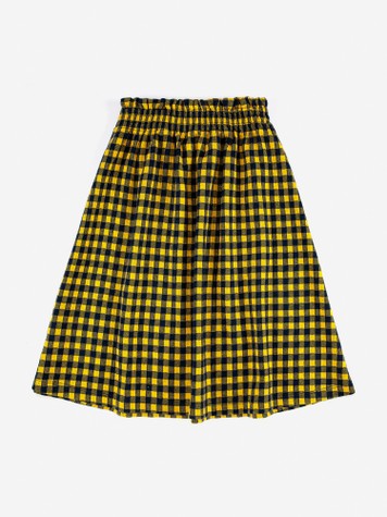 Girls Yellow Check Skirt
