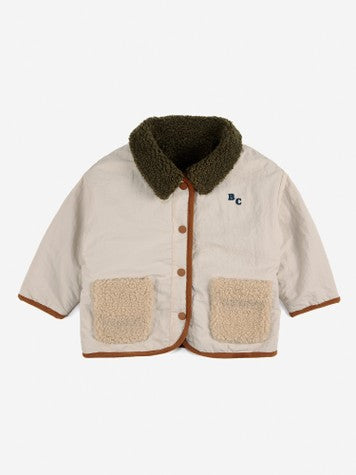 Baby Boys & Girls White Reversible Jacket