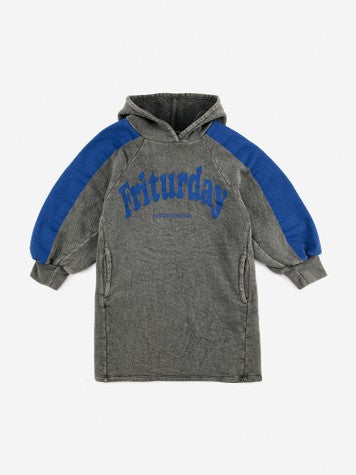 Girls Grey Hooded Dress