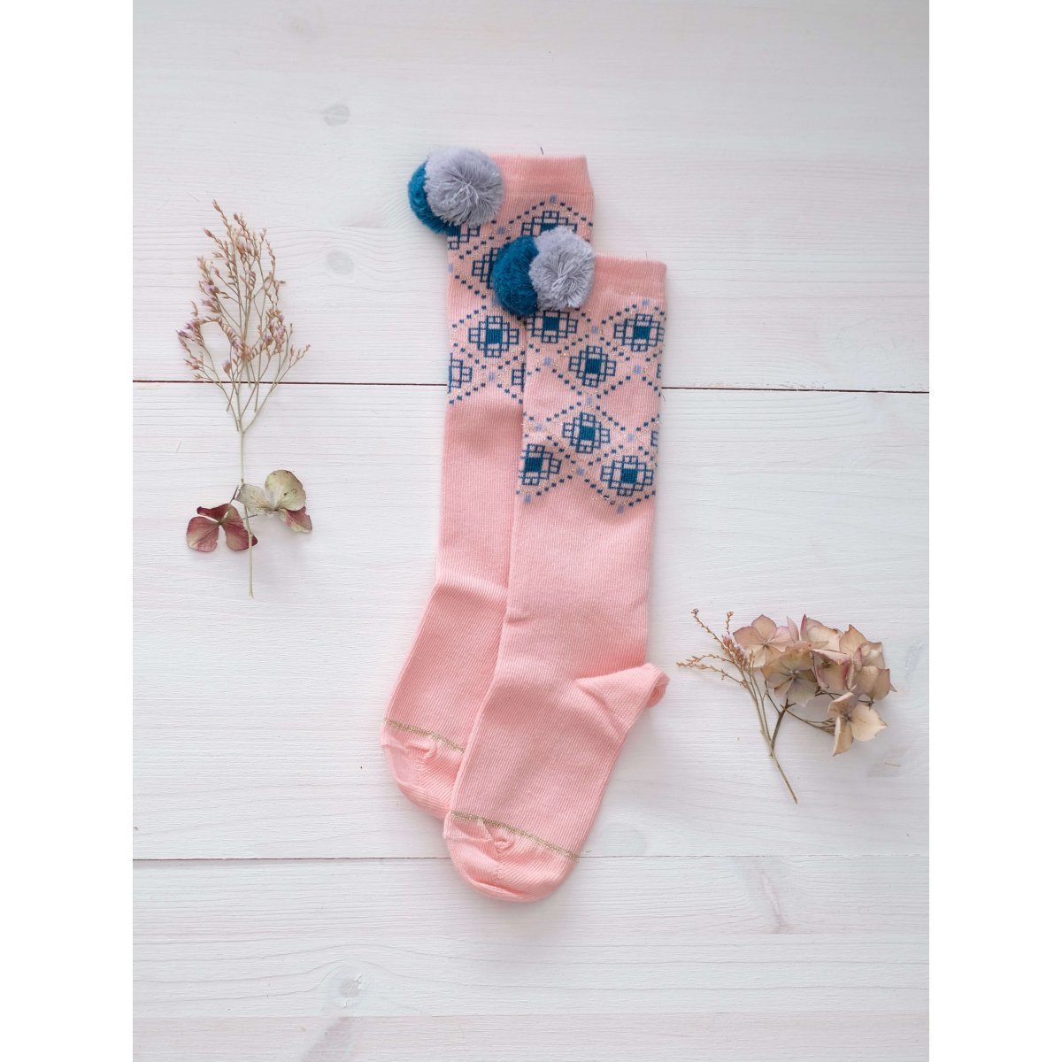 Girls Vieux Rose Cotton Socks