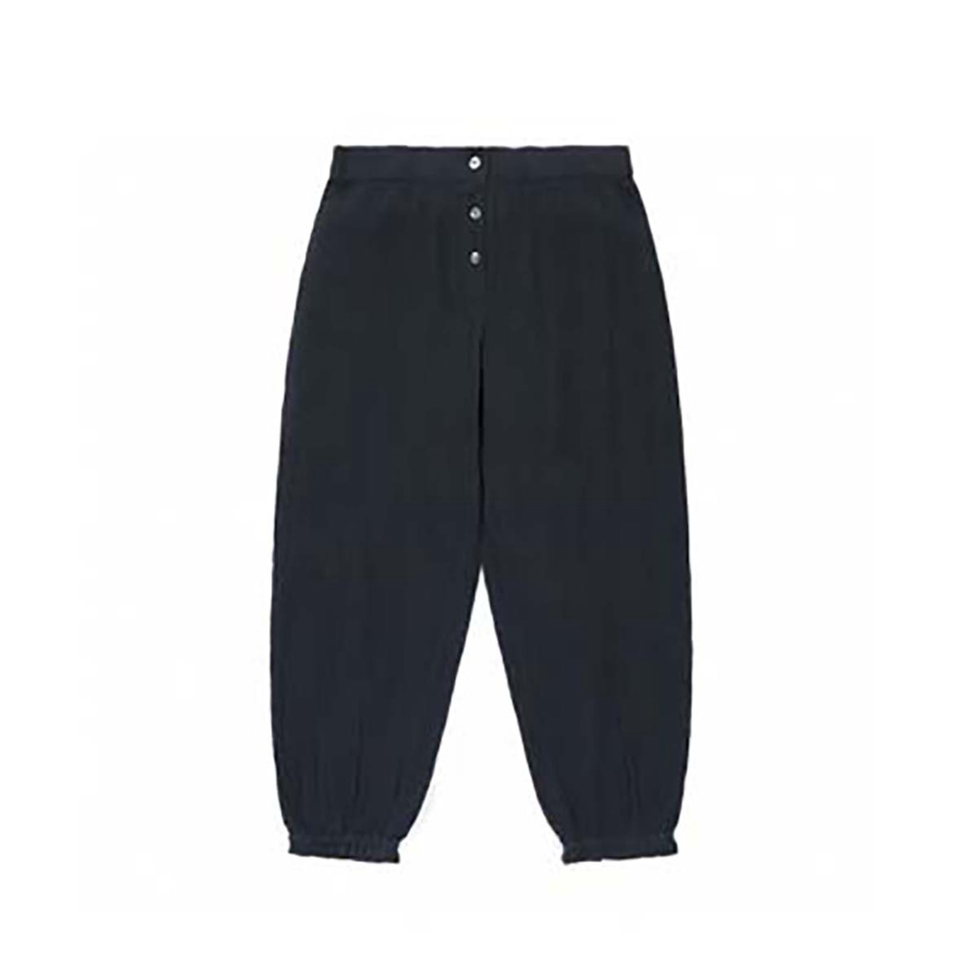 Girls & Boys Charcoal Cotton Trousers