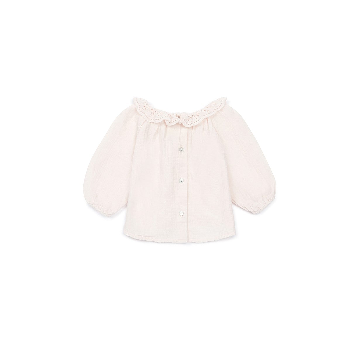 Baby Girls Rose Emboidered Cotton Blouse