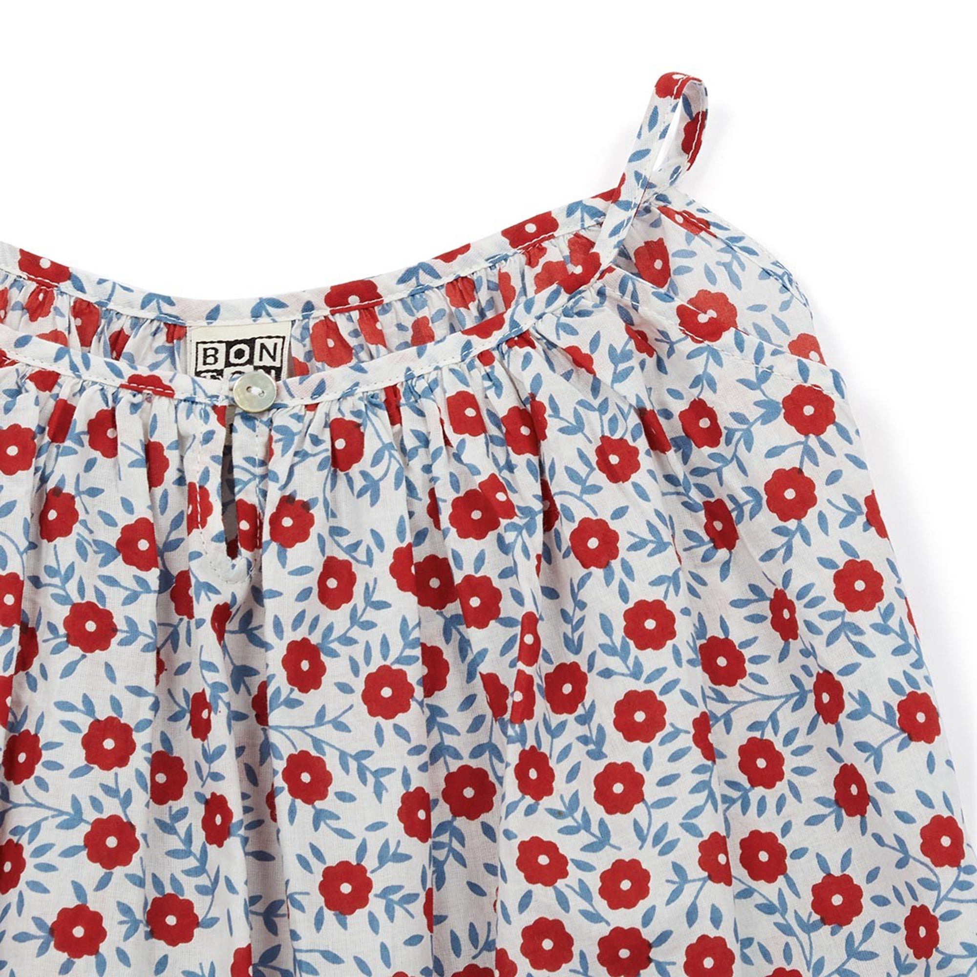 Girls Printed Flower Cotton Top
