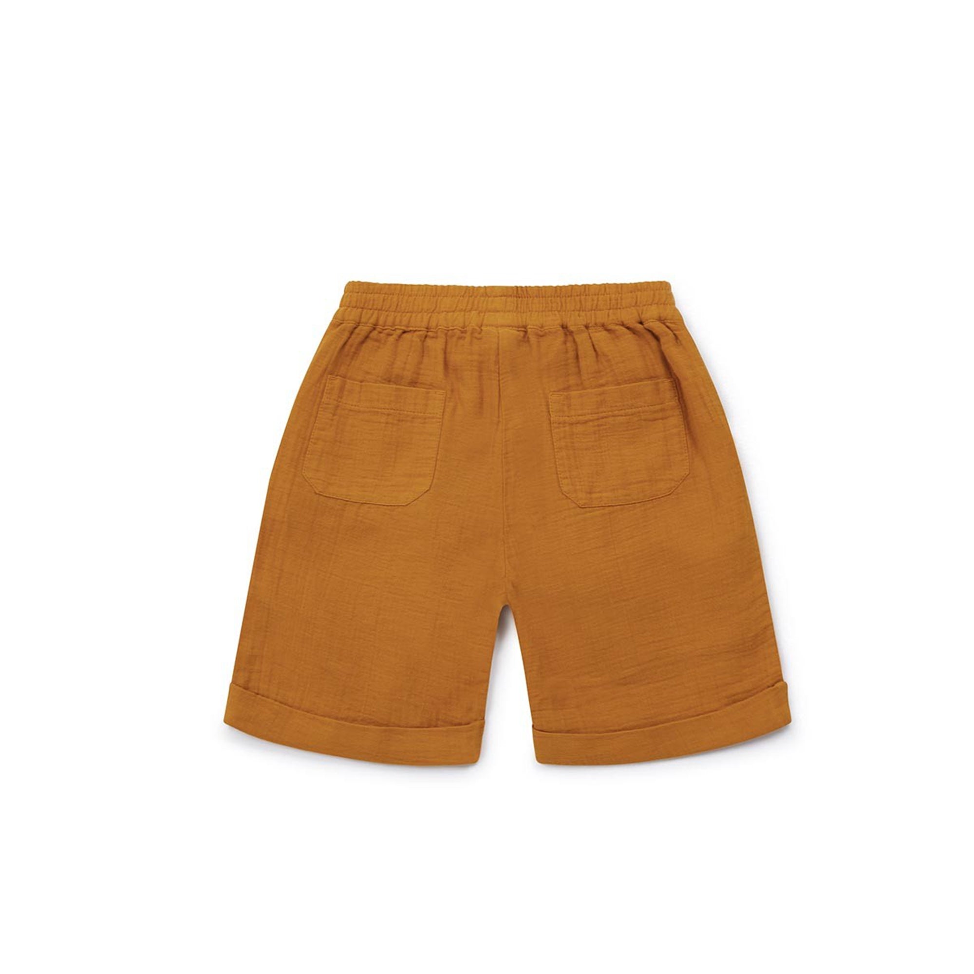 Boys Mustard Cotton Shorts