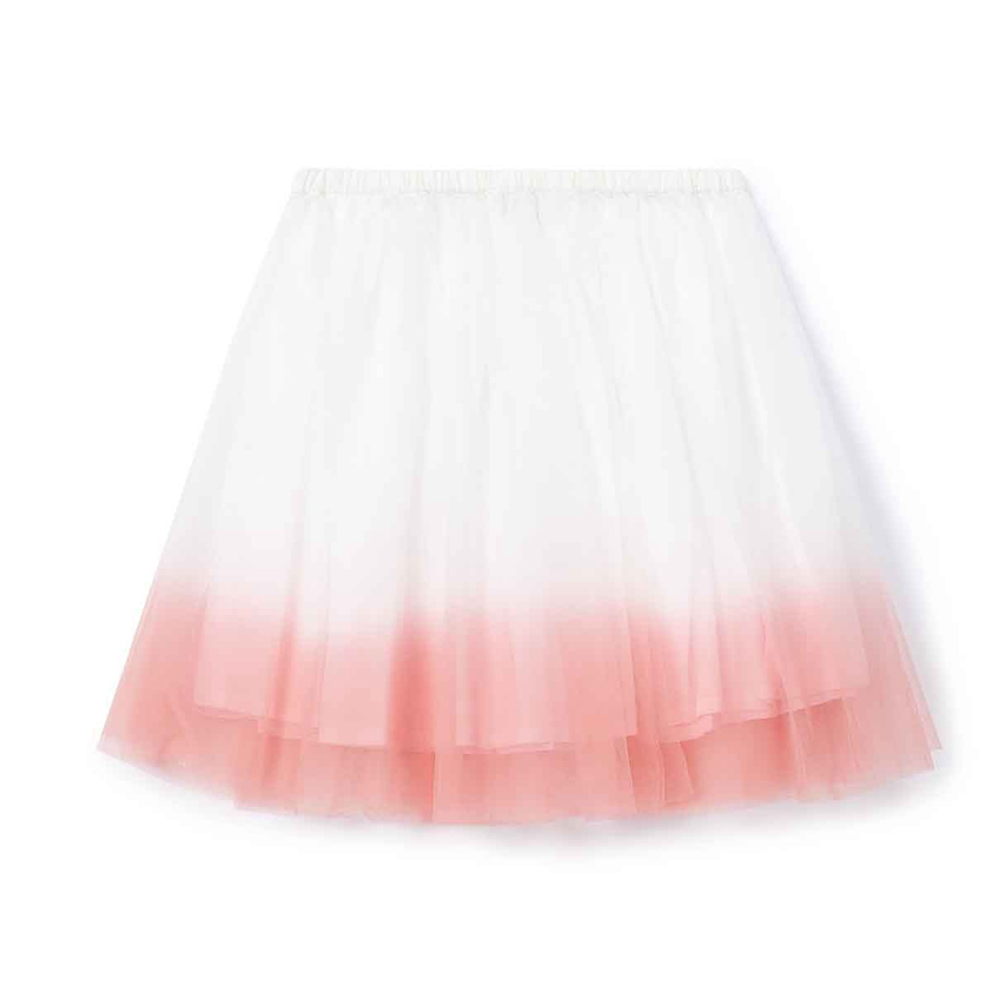 Girls White & Rose Petticoat Skirt