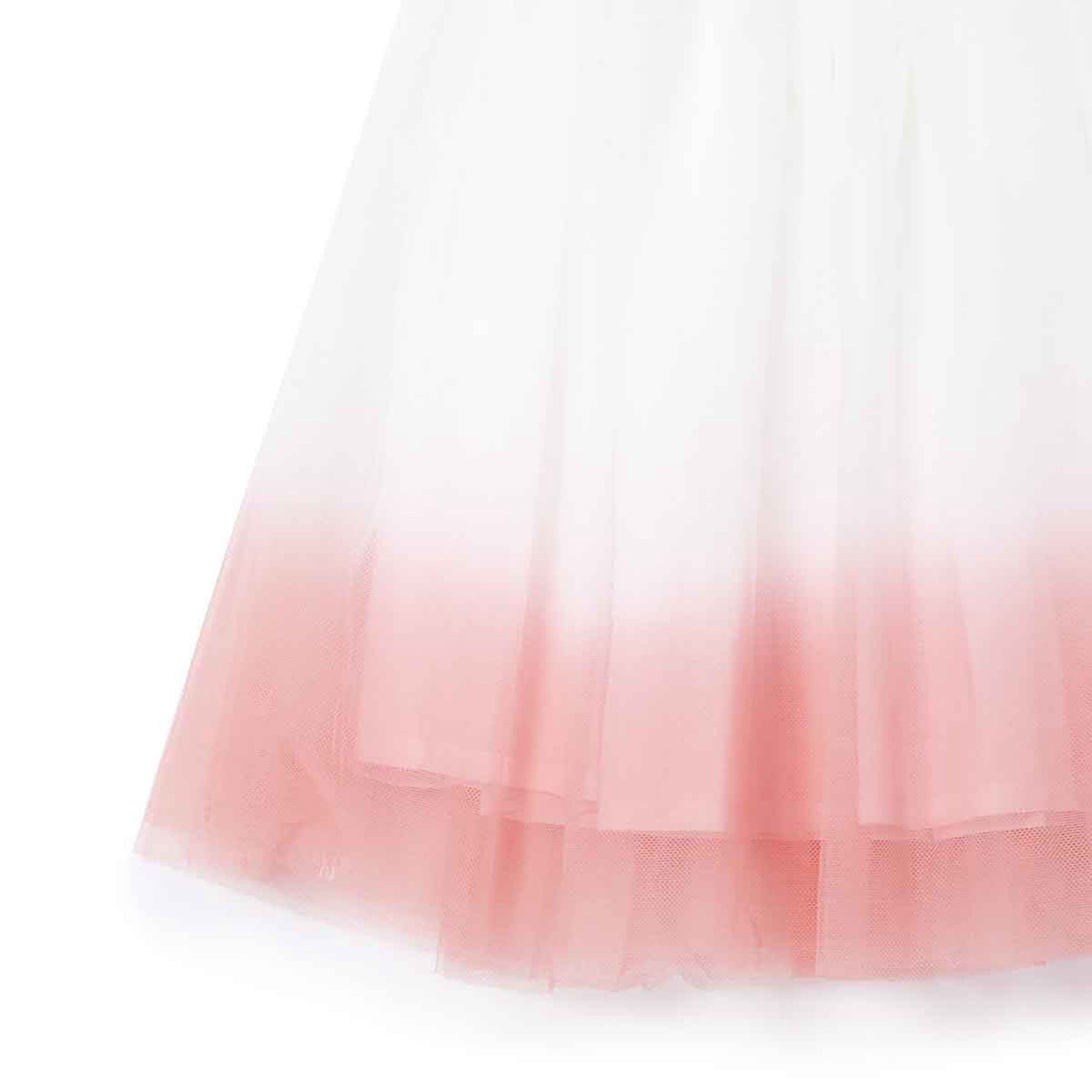 Girls White & Rose Petticoat Skirt