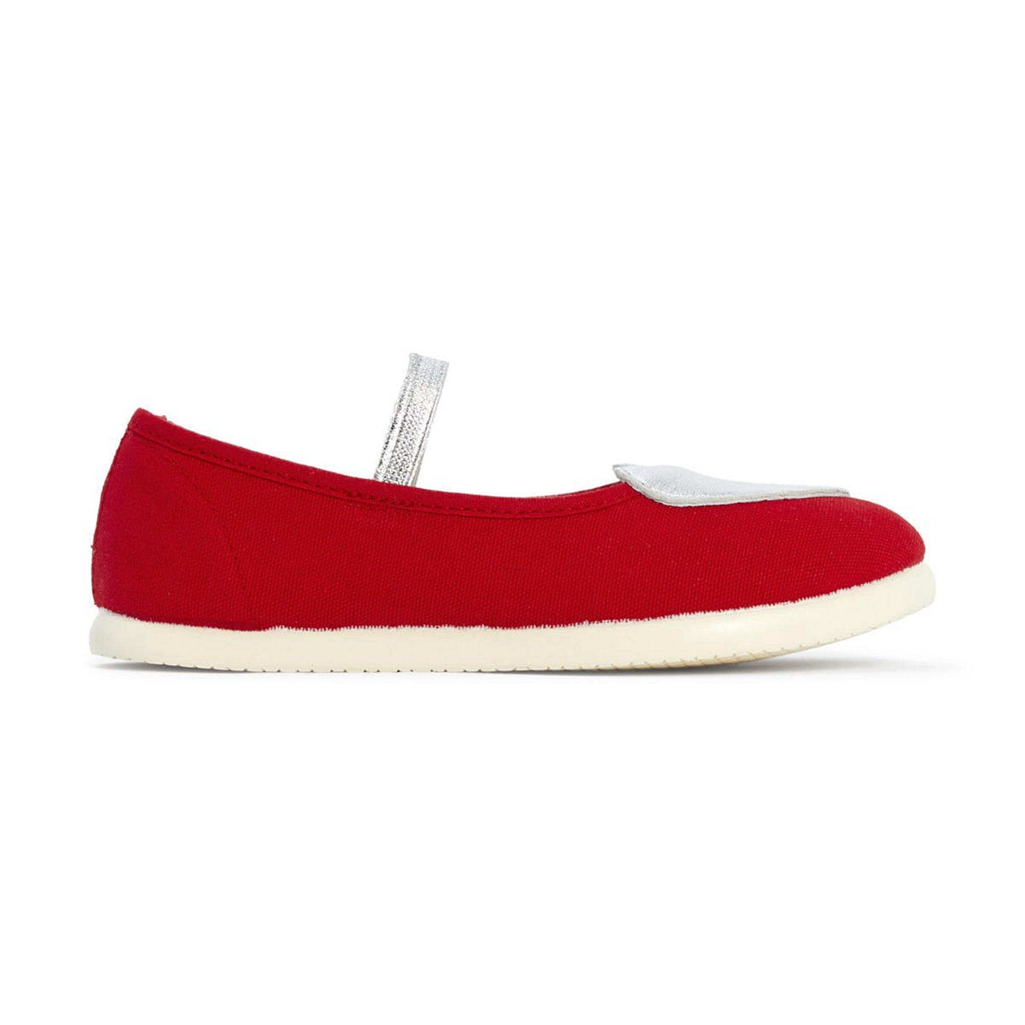 Girls Red Cotton Hearts Slippers