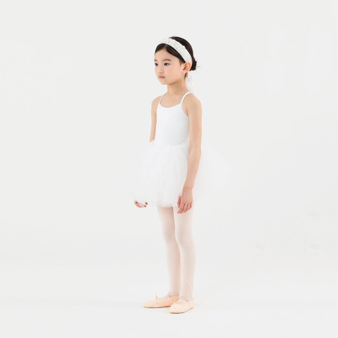 Girls White Ballet Skirt