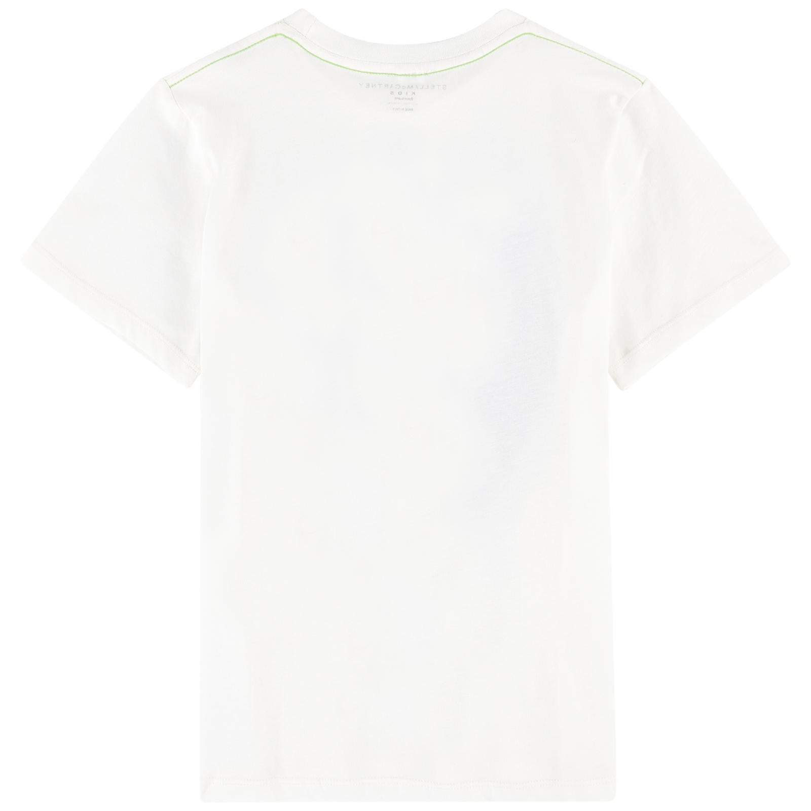 Boys White Graphic Organic Cotton T-shirt - CÉMAROSE | Children's Fashion Store - 2