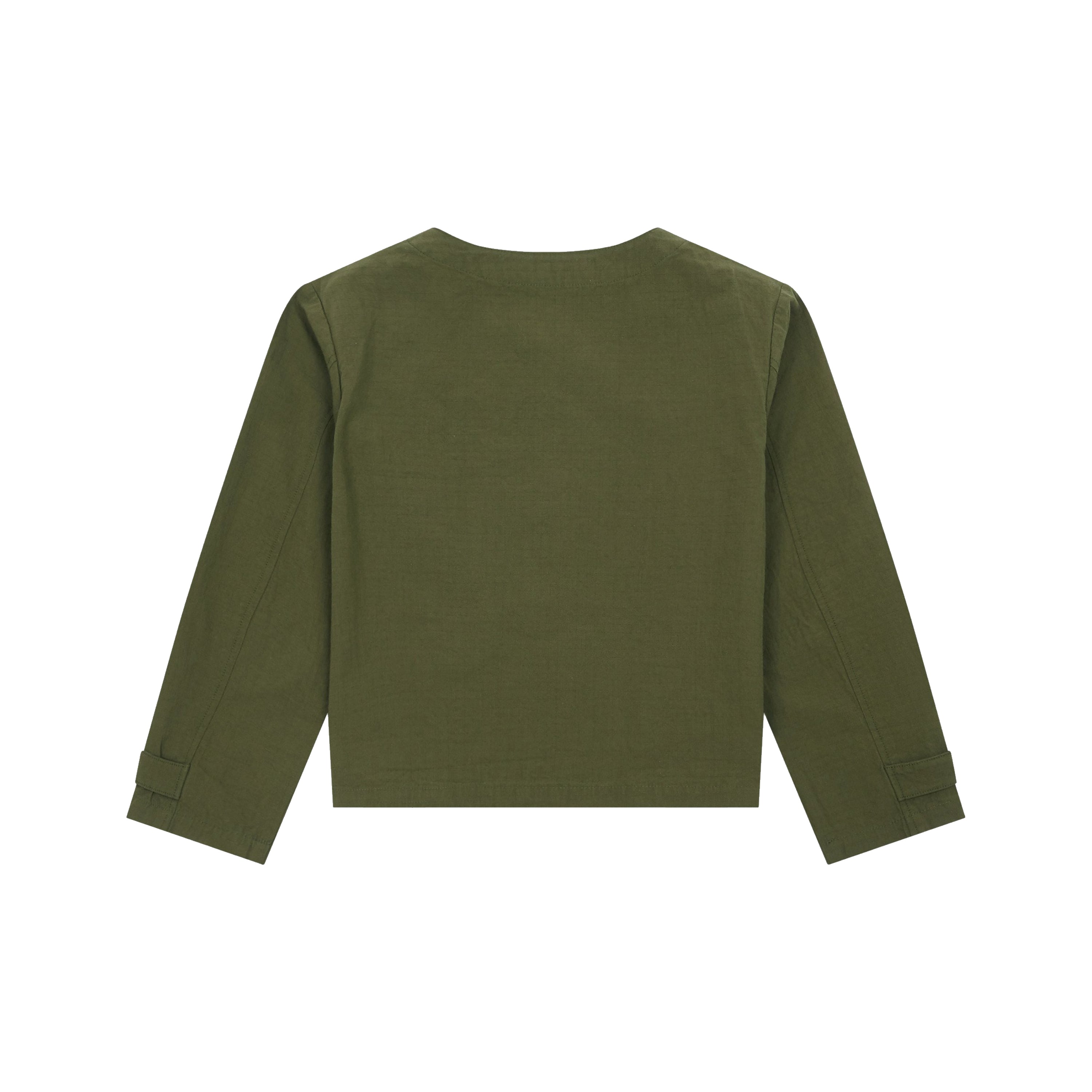Boys & Girls Green Collarless Jacket