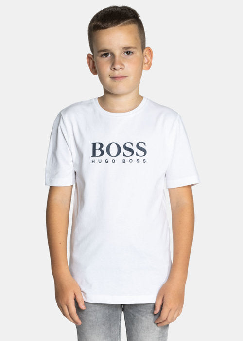 Boys & Girls White Cotton T-Shirt