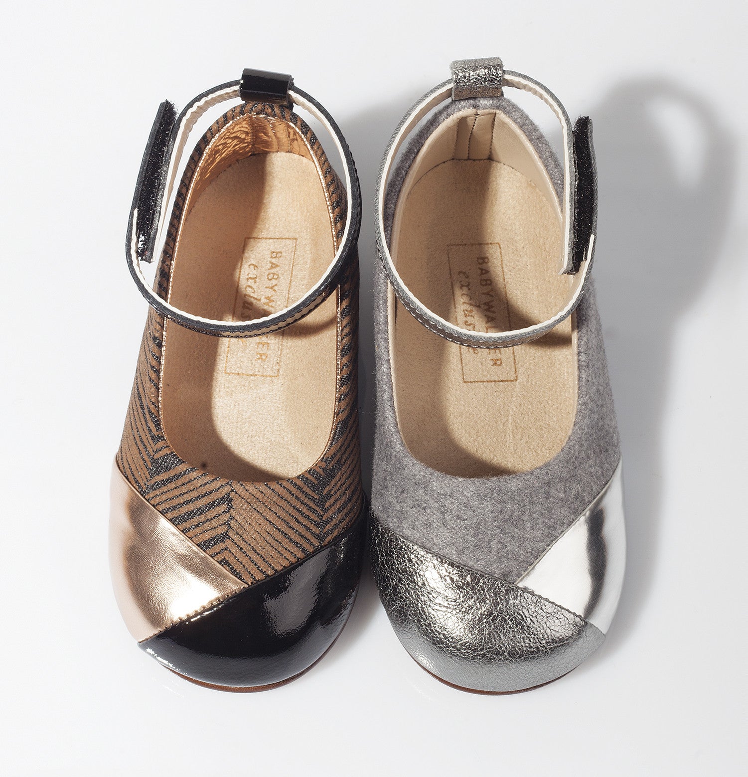 Girls Brown & Gold Suede Velcro Shoes - CÉMAROSE | Children's Fashion Store - 2