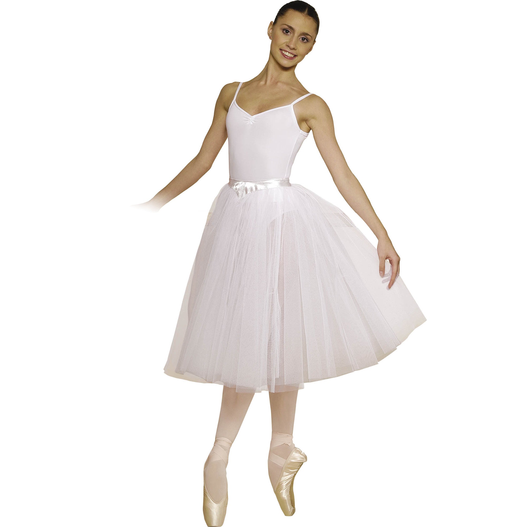 Girls White Ballet Skirt