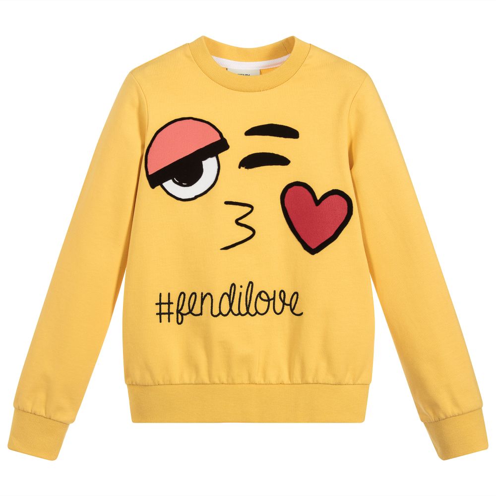 Girls Yellow Cotton Sweater