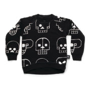 Boys & Girls Black Skull Robot Sweatshirt