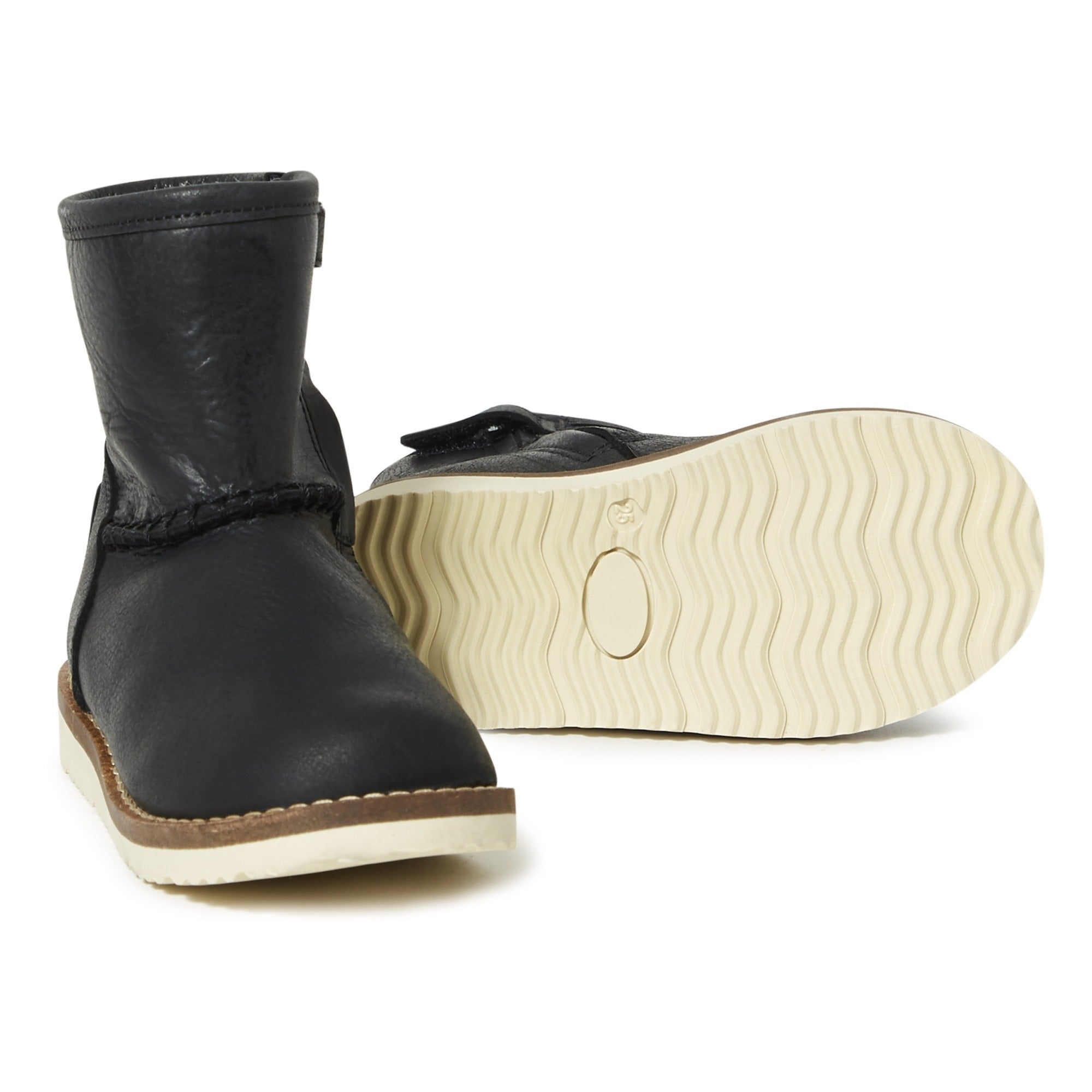 Girls Black Leather Boots