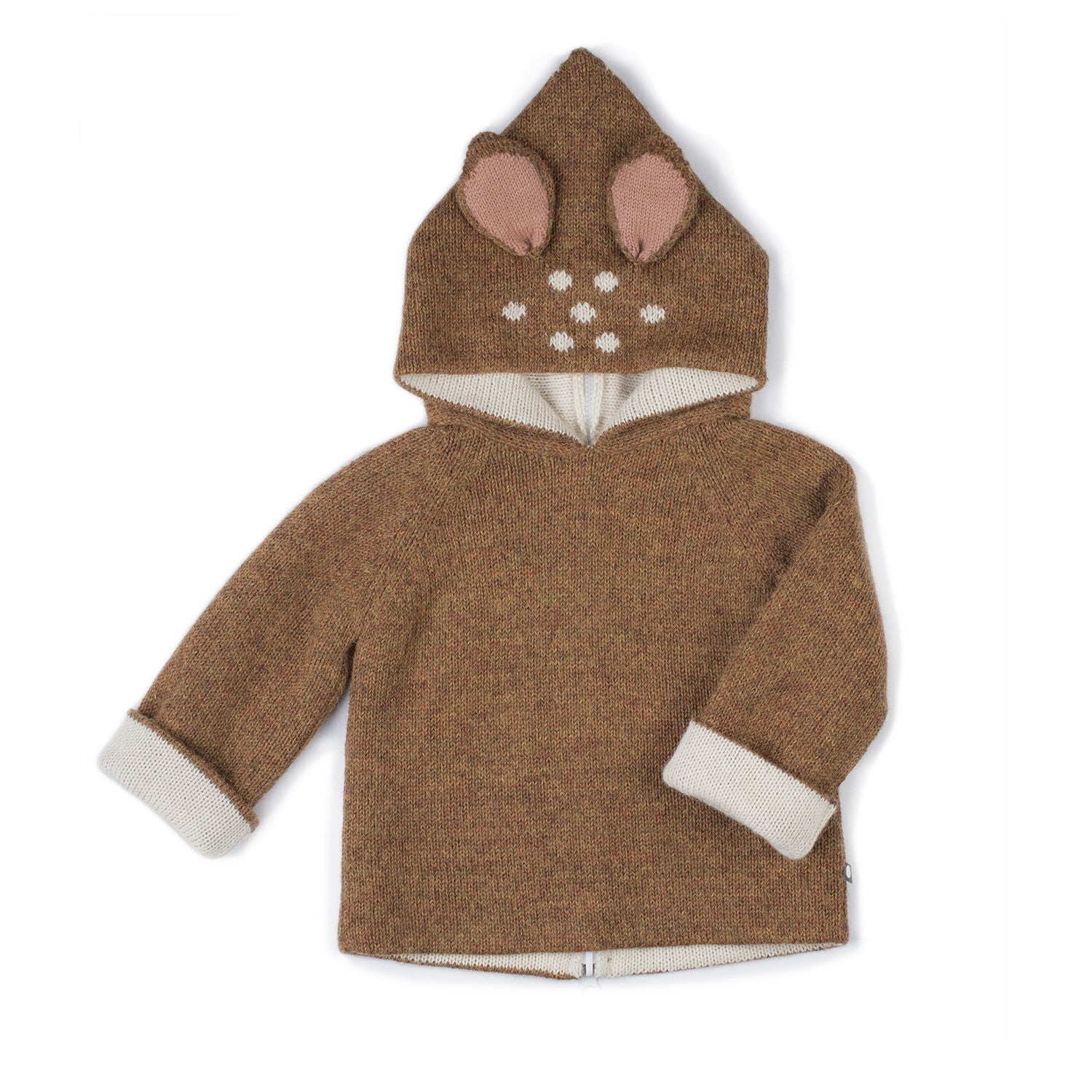 Baby Gold Alpaca Hooded Sweatshirt With Little Ears - CÉMAROSE | Children's Fashion Store