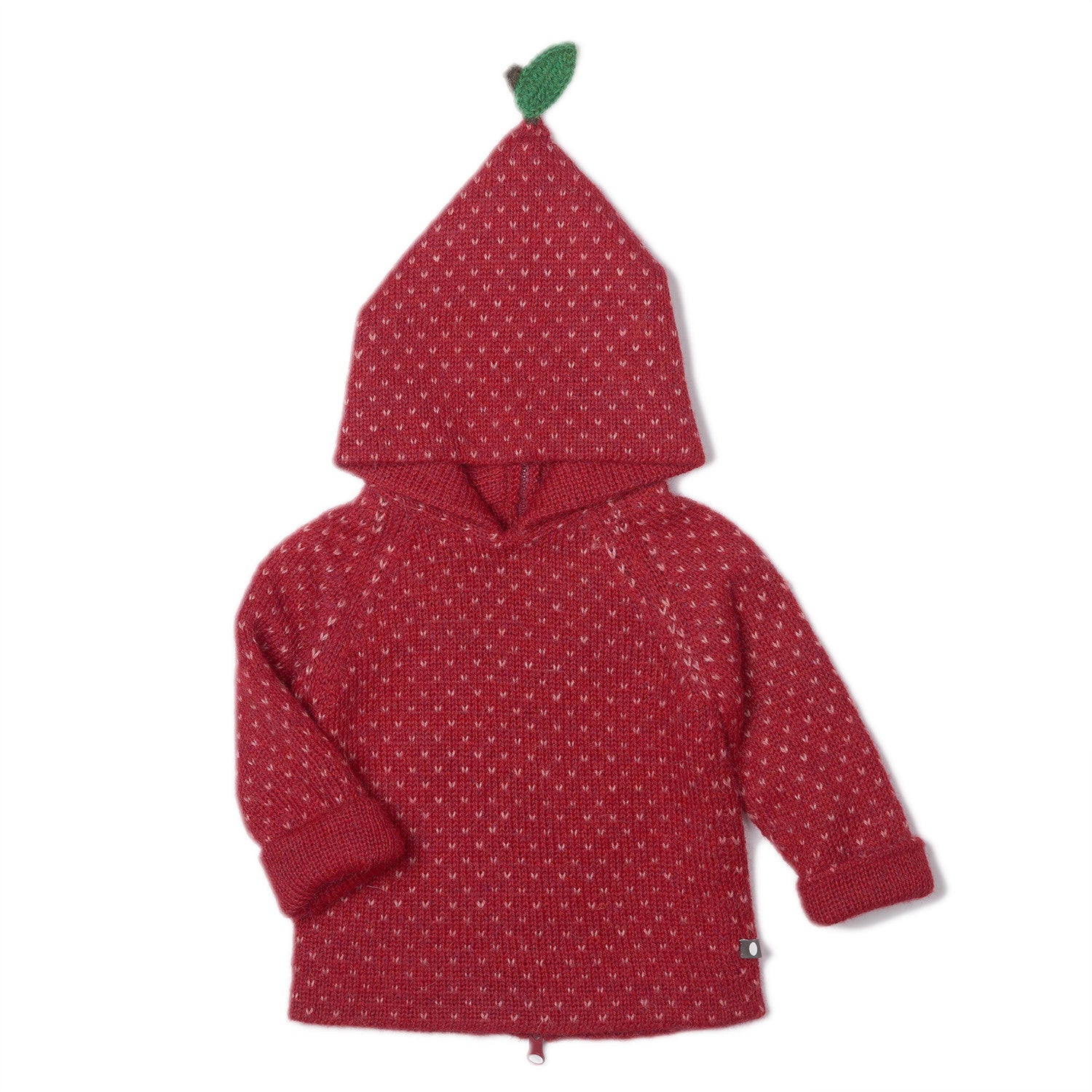 Baby Red Alpaca Hooded Sweatshirt - CÉMAROSE | Children's Fashion Store