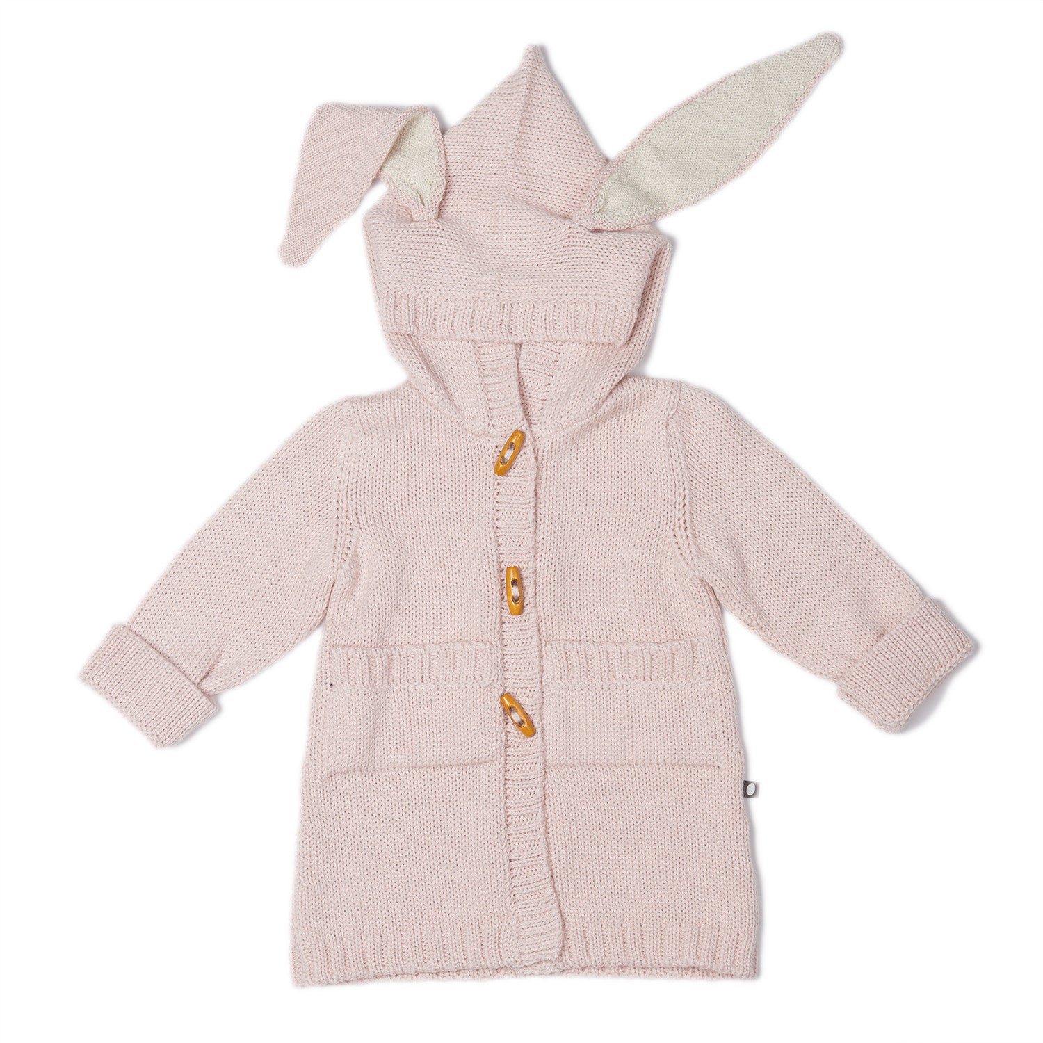 Girls Light Pink Bunny Toggle Sweater - CÉMAROSE | Children's Fashion Store - 1