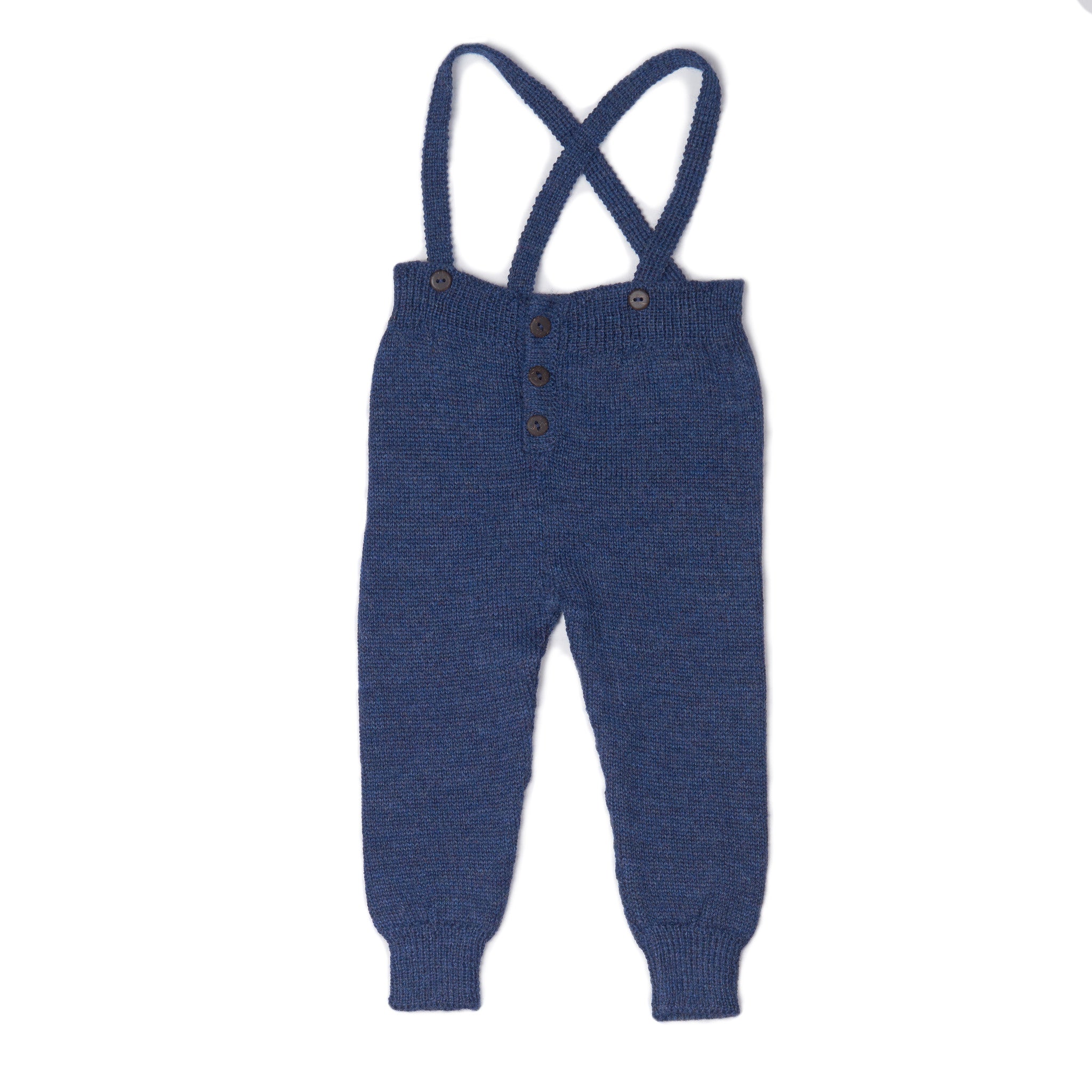 Baby Indigo Alpaca Dungarees - CÉMAROSE | Children's Fashion Store