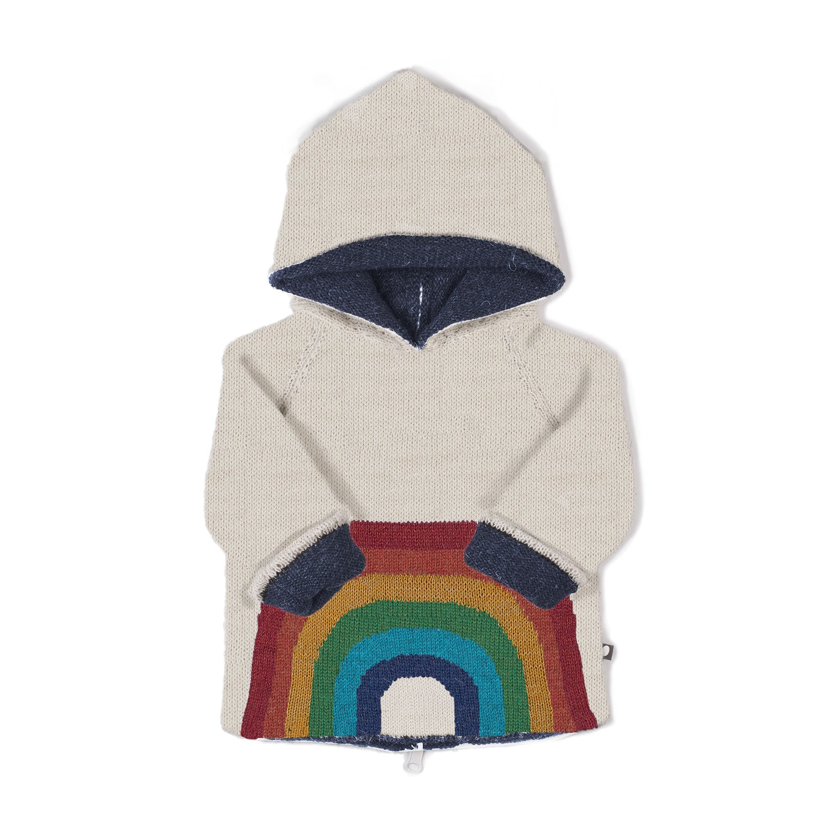 Baby White Hooded Rainbow Trims Sweatshirt - CÉMAROSE | Children's Fashion Store