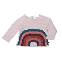Baby Light Pink Rainbow Trims Sweater - CÉMAROSE | Children's Fashion Store