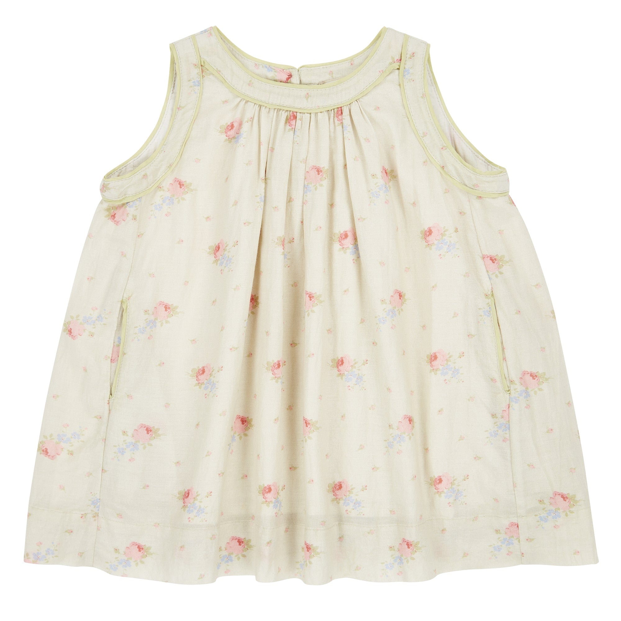 Baby Girls Pink Flower Cotton Dress