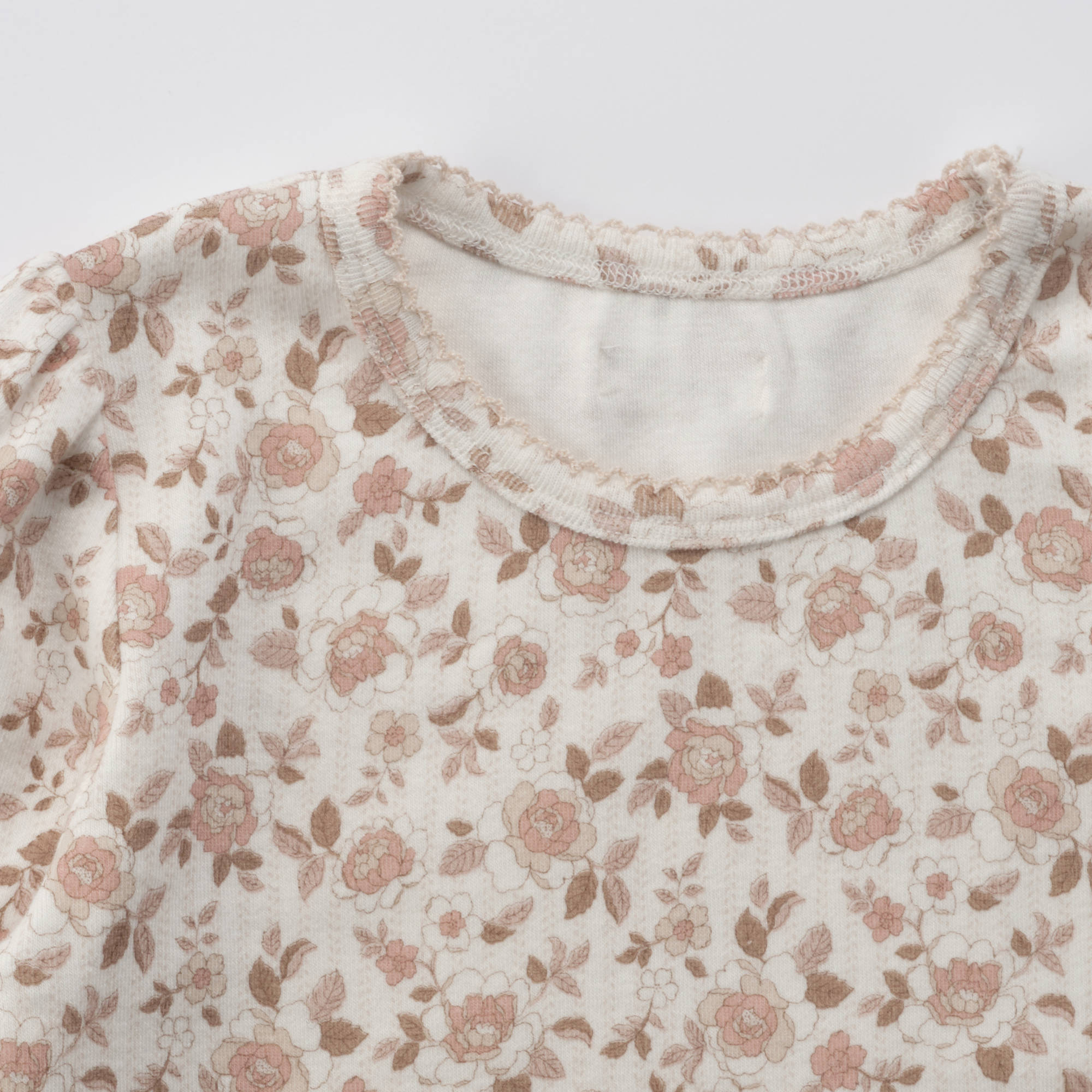 Girls Pink Floral Cotton Set
