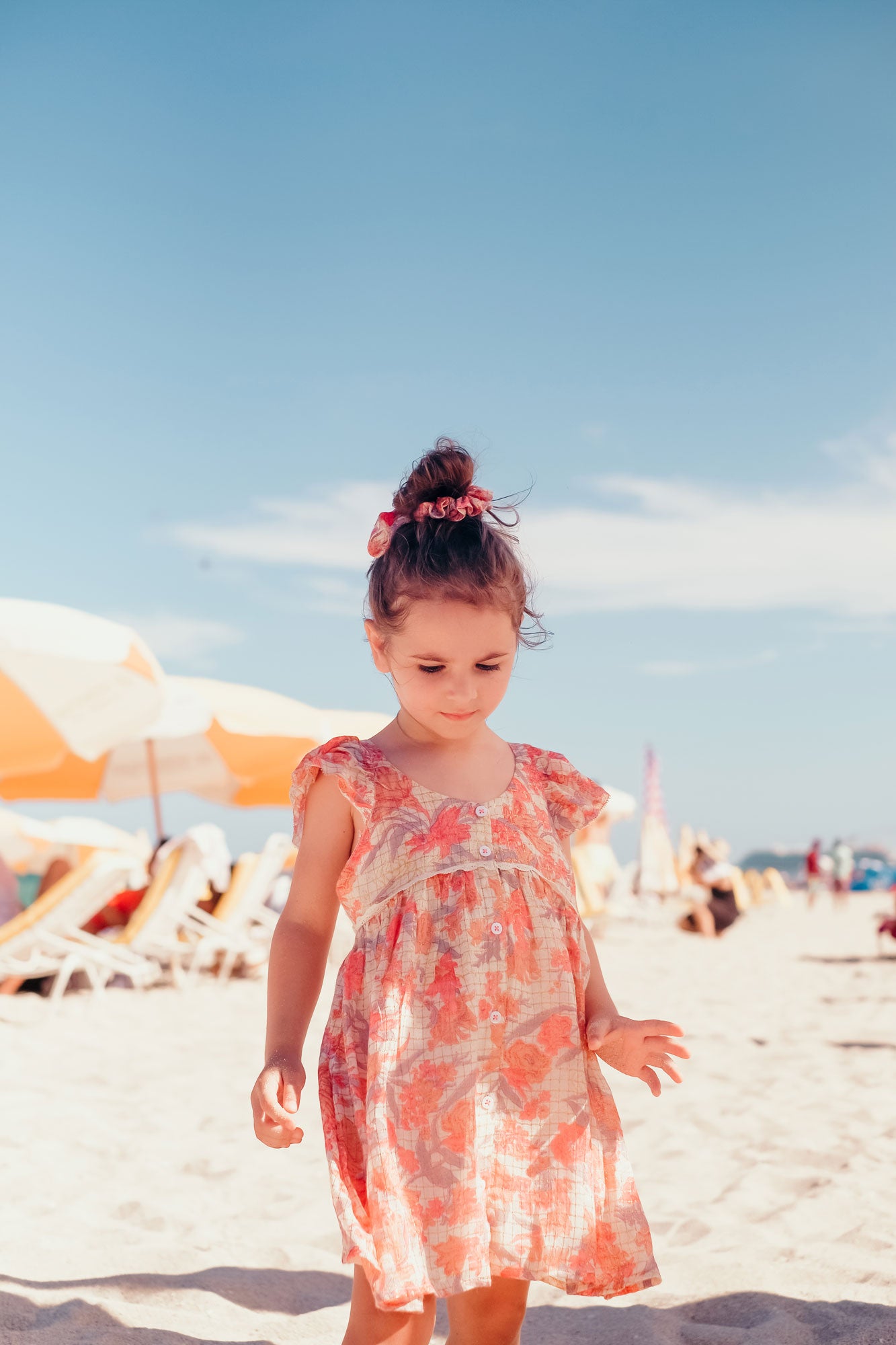 Girls Pink Flowers Dress