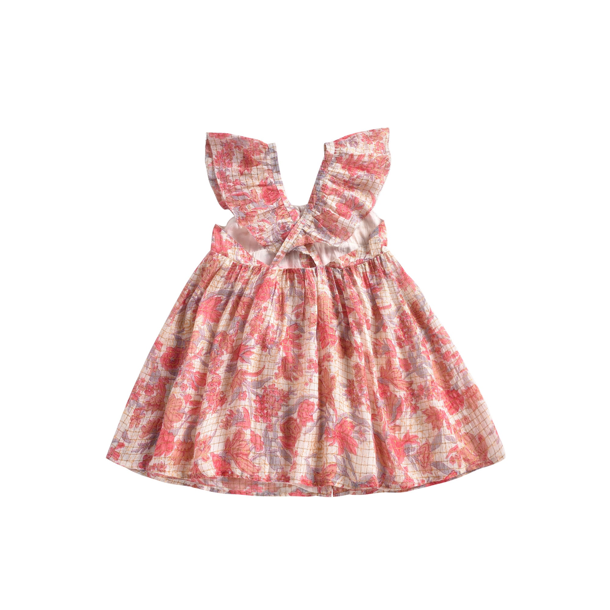 Girls Pink Flowers Dress